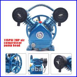 2 Piston Air Compressor Head Pump V Style Twin Cylinder Single Stage 2-HP 115PSI