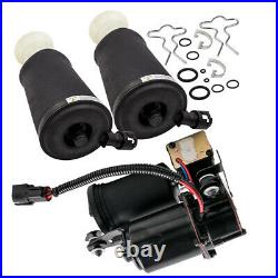2x Rear Air Suspension Bag & 1 Compressor pump for Lincoln Town Car 3U2Z5580PA
