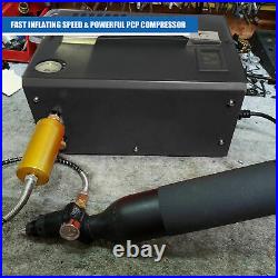 30MPA 4500PSI High Pressure PCP Air Compressor Pump Portable 12V DC Battery