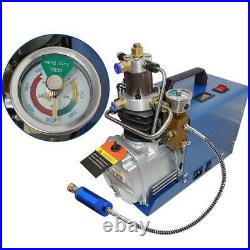 30MPA AutoShut High Pressure PCP Air Compressor Pump 110V Paintball/Scuba Blue