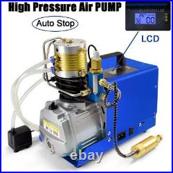 30MPA Electric LCD PCP Air Compressor High Pressure Pump Airgun Rifle Auto Stop