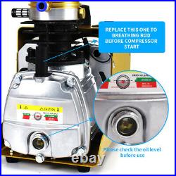 30MPA High Pressure Pump Electric Air Compressor Water Separator Airgun Scuba US