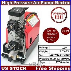 30MPa Air Compressor Pump 12V PCP Electric 4500PSI High Pressure Fit Shotgun Car