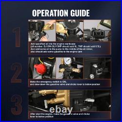 30 Gallon Gas Powered Air Compressor 15HP 33CFM@115PSI 115PSI Max Pressure