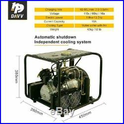 30 MPa 4500 PSI Auto Stop Air Compressor 110V Electric Pump for PCP Airgun Tanks