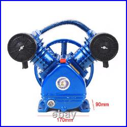 3HP 2200W 2 Piston V Style Twin Cylinder Air Compressor Pump Head 250L/min 8bar