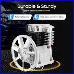 3HP 2200W Twin Cylinder Air Compressor Pump Head 250L/min Oil Lubricated