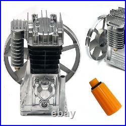 3HP 2200W Twin Cylinder Air Compressor Pump Motor Head Piston Cylinder Air Tool
