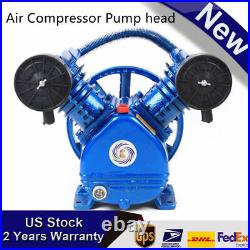 3HP 2Piston V Style Twin Cylinder Air Compressor Pump Head Single Stage Oil View
