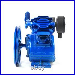 3HP 2 Piston V Style Twin Cylinder Air Compressor Head Pump Blue 115PSI