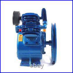 3HP 2 Piston V Style Twin Cylinder Air Compressor Pump Motor Head Air Tool Blue