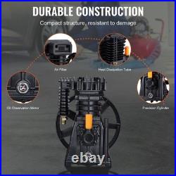 3HP 5.8CFM 90PSI Twin Cylinder Piston Air Compressor Pump Head with Gaskets
