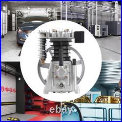 3HP Air Compressor Pump Head Aluminum 115PSI 9 CFM 2 Cylinder 1 Stage 1300/min
