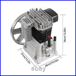 3HP Air Compressor Pump Head Aluminum 2.2KW 1.0mpa 2 Cylinder 1 Stage 250L/66Gal