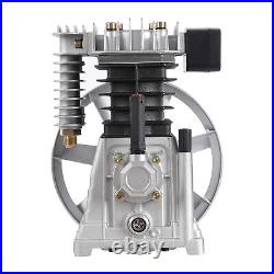 3HP Air Compressor Pump Head Aluminum 2.2KW 1.0mpa 2 Cylinder 1 Stage 250L/66Gal