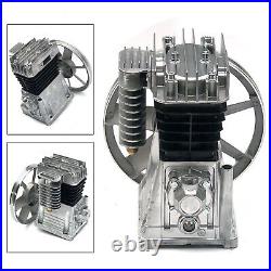 3HP Double Cylinder Air Compressor Pump Motor Head Piston Cylinder 250L+Silencer