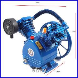 3HP Double Stage Air Compressor Pump Head Twin Cylinder V Style Air Tool 175 PSI