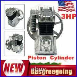 3HP Piston Cylinder Air Compressor Pump Motor Head Oil Lubricated Air Tool 2.2KW
