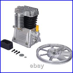 3HP Pulley Air Compressor Head Pump Piston Cylinder 115PSI Aluminium Replacehead