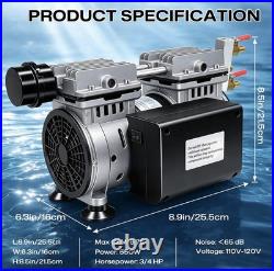 3/4 HP Corded Electric Air Compressor Pump 110V-120V with Silencer Valves