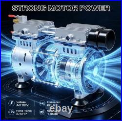 3/4 HP Corded Electric Air Compressor Pump 110V-120V with Silencer Valves