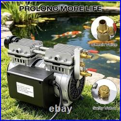 3/4 HP Corded Electric Air Compressor Pump 110V-120V with Silencer Valves