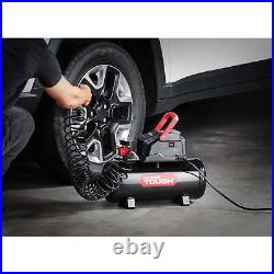 3 Gallon Oil-free Portable Air Compressor with Hose & Inflation Accessory Kit