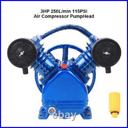 3 HP 2-Piston Replacement Air Compressor Pump Single Stage V Style Twin Cylinder