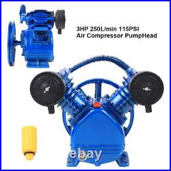 3 HP 2-Piston Replacement Air Compressor Pump Single Stage V Style Twin Cylinder