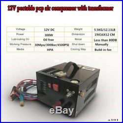 4500PSI 300Bar 30Mpa 12V PCP Air Compressor With Transformer Fed Ex delivery