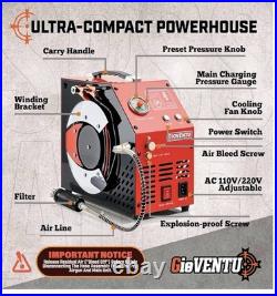 4500PSI PCP Air Compressor 350W Portable Auto Shut-Off Oil-Free (Upgraded 2.0)