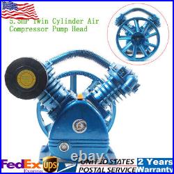 5HP 175 PSI Air Compressor Pump Motor Head Double Stage V-Style 2-Cylinder new