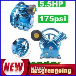 5HP 175 PSI Air Compressor Pump Motor Head Double Stage V-Style 2-Cylinder new