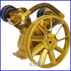 5.5HP Air Compressor Head Pump Dual-Cylinder 21CFM 115PSI Cast Iron Replacehead