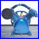 5.5HP Double Stage V Style Twin Cylinder Air Compressor Pump Motor Head Air Blue