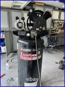 5 HP 175 PSI V-Style Two Stage Cast Iron Air Compressor Pump Tool 1180 RPM