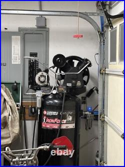 5 HP 175 PSI V-Style Two Stage Cast Iron Air Compressor Pump Tool 1180 RPM