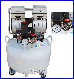 750W Pneumatic Medical Noiseless Oilless Dental Air Compressor 9gal Pump Air