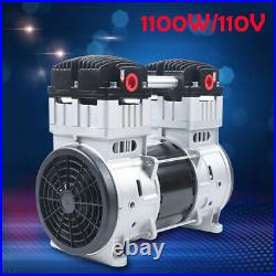 7CFM 1100W Oilless Vacuum Pump Industrial Air Compressor Oil Free Piston Pump US