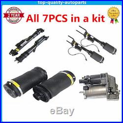 7PCS Front & Rear Air Struts With ADS + Compressor kit For Mercedes ML X164 W164