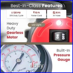 88P 00088 Portable Compressor Kit with Alligator Clamps, Tire Inflator, Tir