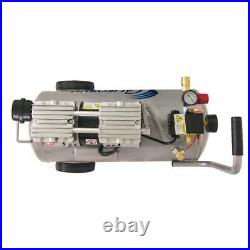 8.0 gal. 1.0 hp ultra quiet and oil-free electric air compressor tools steel