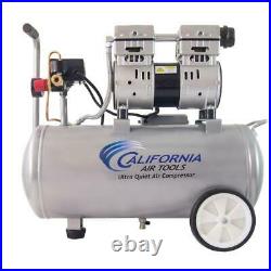 8.0 gal. 1.0 hp ultra quiet and oil-free electric air compressor tools steel