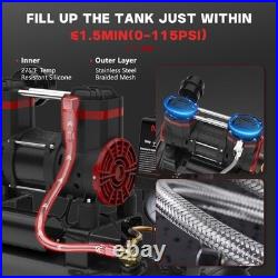 8/10/14 Gallon Ultra Quiet 115 PSI Pressure Oil-Free Air Compressor Tank 70dB