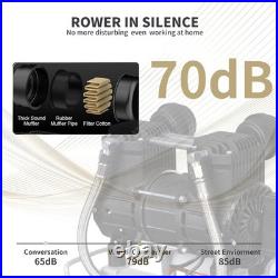 8 Gallon Ultra Quiet Air Compressor 110V/60Hz 1.5HP 8.8CFM, Oil-Free 70dB