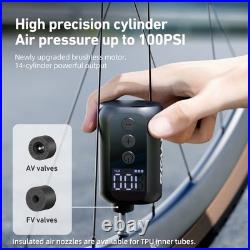 A5S MINI Electric Air Pump Portable Tire Inflator 100 PSI With Screen