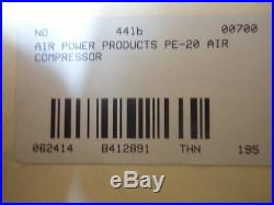 Air Power Products Pe-20 Air Compressor Pump #119719 Nib