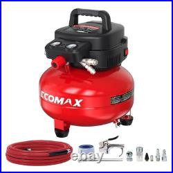 Air Compressor 6 Gallon 150 PSI Pancake Portable Oil-free Tank with 10 PCS Kit