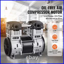 Air Compressor Motor, 2HP 5.2CFM @ 90PSI, Oil-Free Pump with Up to 145PSI Pressu