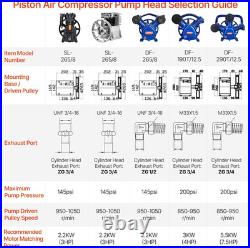 Air Compressor Pump, 3HP 11 CFM, Industrial Compressor Head Pump Motor, 1300RPM